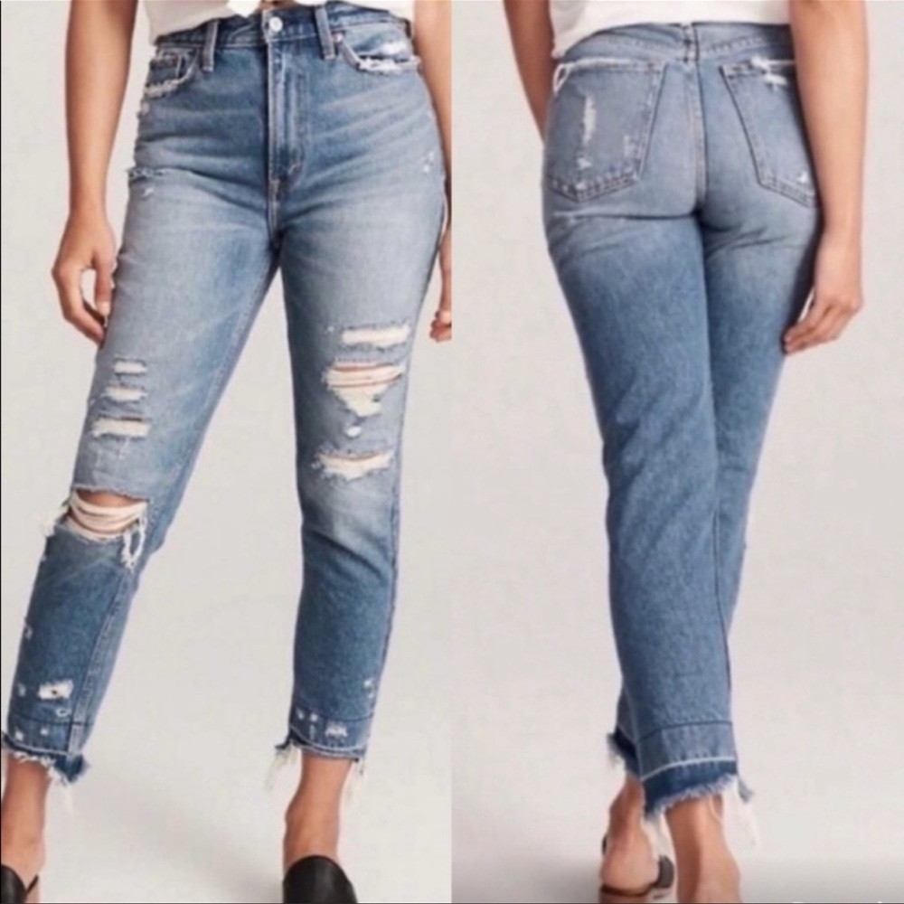 ABERCROMBIE & FITCH | Annie High Rise Girlfriend jeans sz 0 (25)